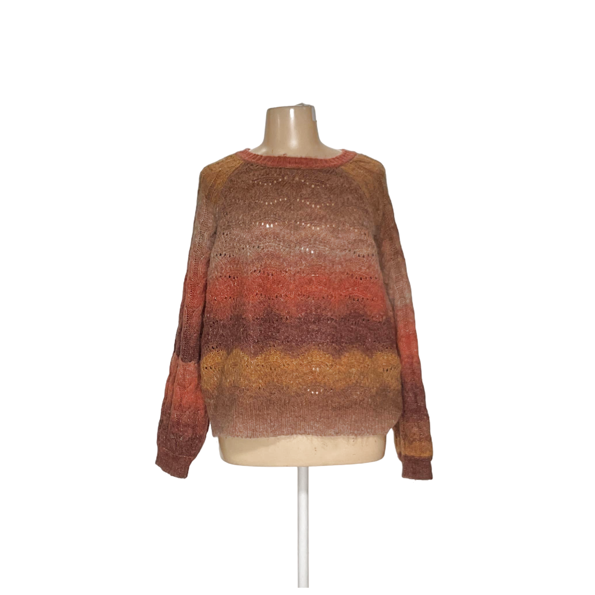 Knox Rose Women's Plus Brown Pullover Sweater